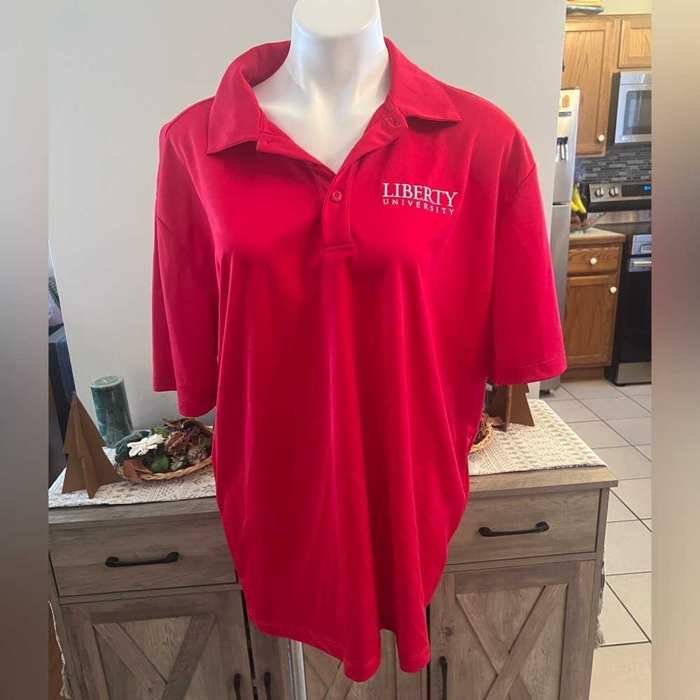 Port authority like New Liberty University Red polo